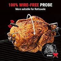 Vista 4 de Termómetro de carne inalámbrico digital ThermoPro TempSpike 1000FT con 2 sondas ultradelgadas mejoradas, termómetro de cocina para alimentos