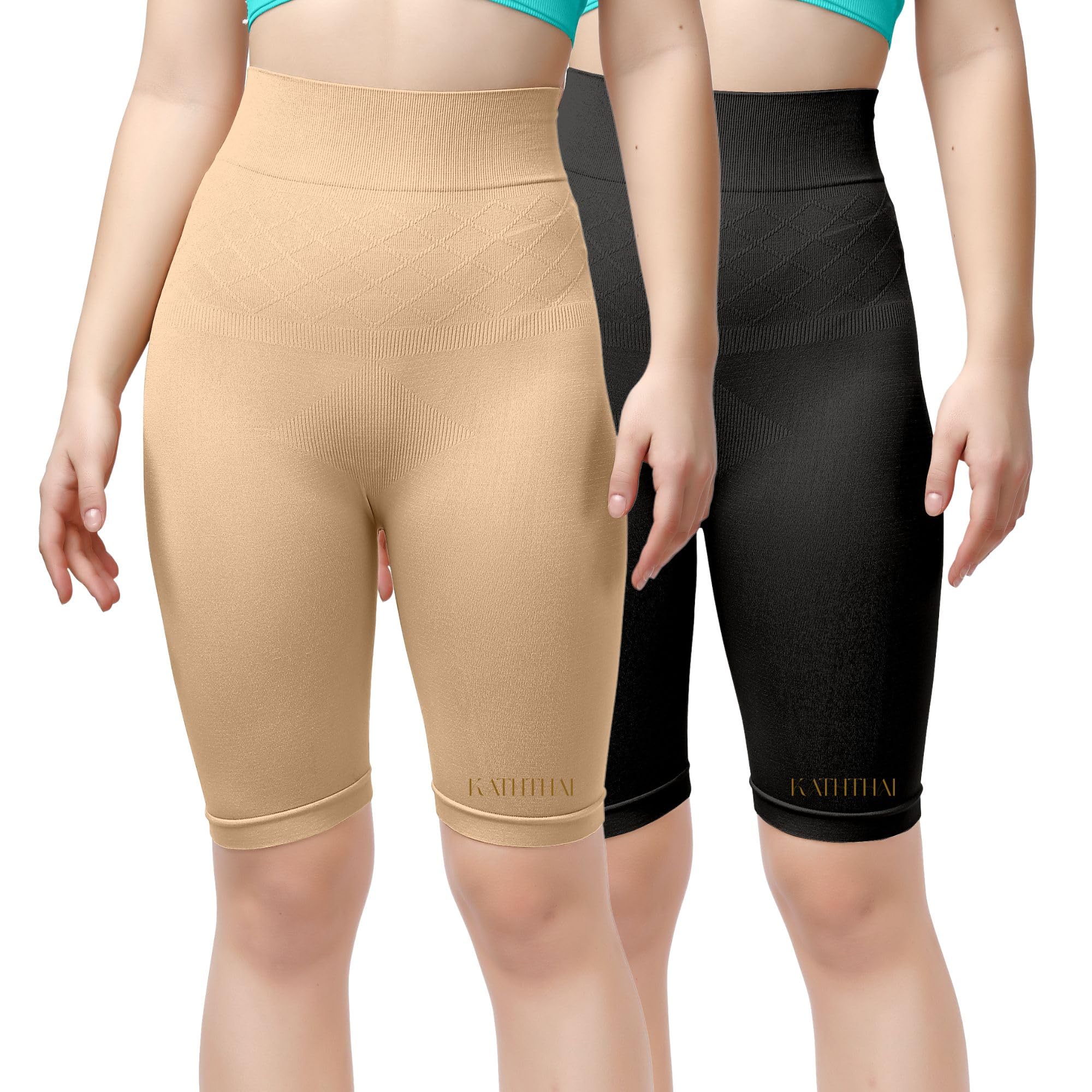 Shapewear Shorts Tummy Control Shapewear Invisible Shaping Shorts High Waisted Body Shaper Shorts Under Dress Bodysuit (Fits Waist : 28 to 39 Inch)