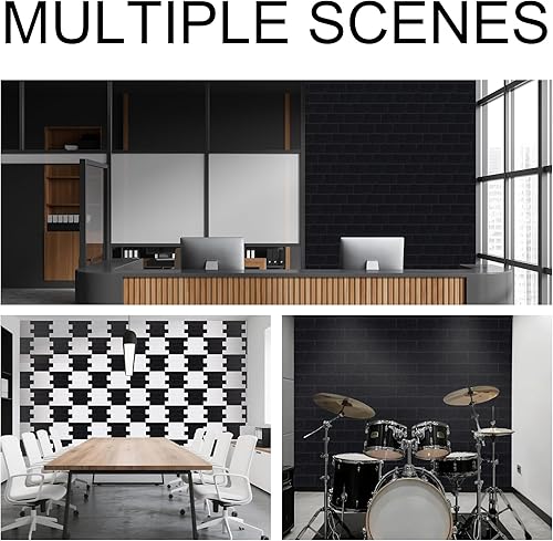 Miniatura 6 de WoveN SounD Paneles de ladrillo acústico sin costuras, visuales, de alta densidad, amortiguación de sonido, bloqueador de ruido decorativo, azulejos