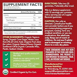 Apple Cider Vinegar Gummies - Organic ACV Vitamins for Digestive Health, Metabolism & Gut Support - 30 Count - Vegan, Non-GMO, Gluten-Free - Delicious Flavor & No Harsh Taste - 15 Day Supply