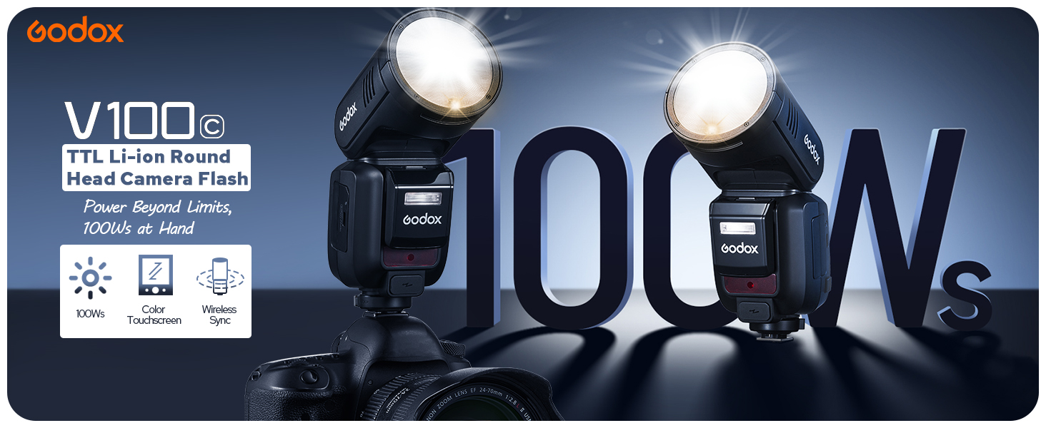 Flash Godox V100C Per Canon - 100W Touchscreen - HSS 1/80000s - Compatibile Con EOS - Foto 11