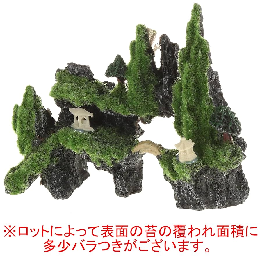鬼のオーナメント 約40cm オブジェ　骨董　置物　苔 Amazon.co.jp: アクアリウム オブジェ 岩 山 苔 隠れ家 水槽