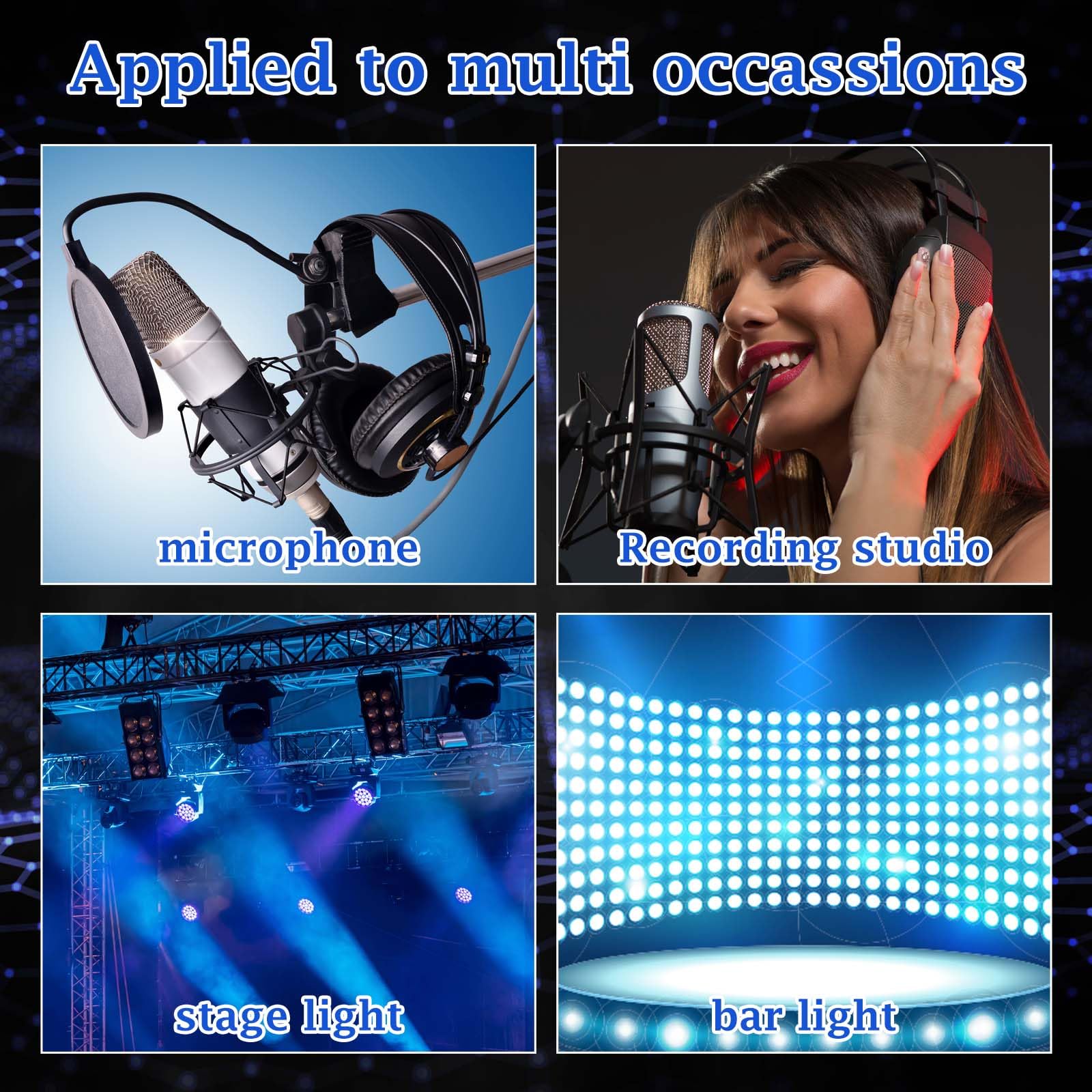 Cavo microfono XLR, cavo DMX a 3 pin maschio a femmina, cavo schermato bilanciato per illuminazione di palcoscenico, microfono, stazione radio (6 pezzi da 6 m)