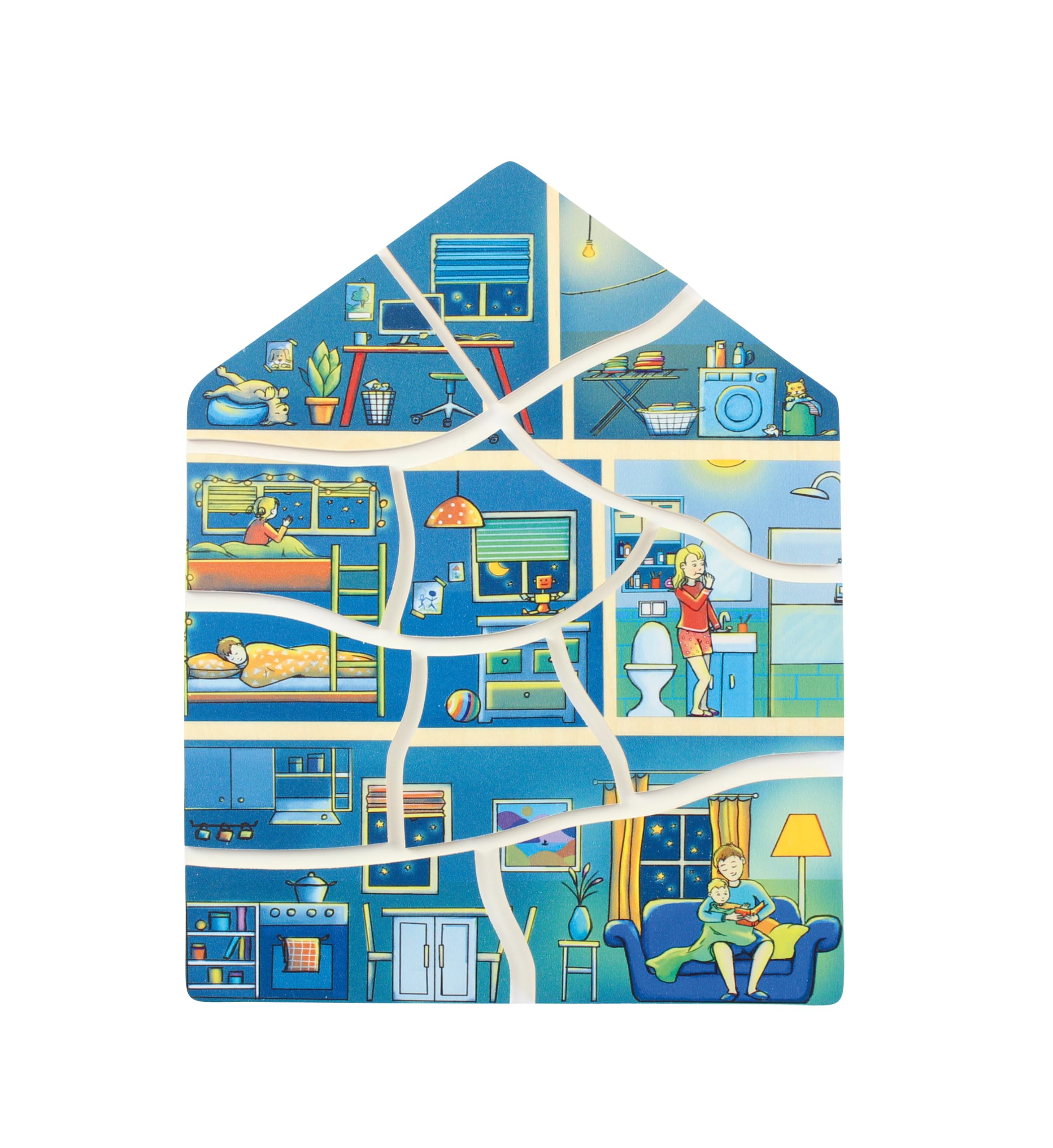 beleduc Lagenpuzzle Zuhause, Holzpuzzle
