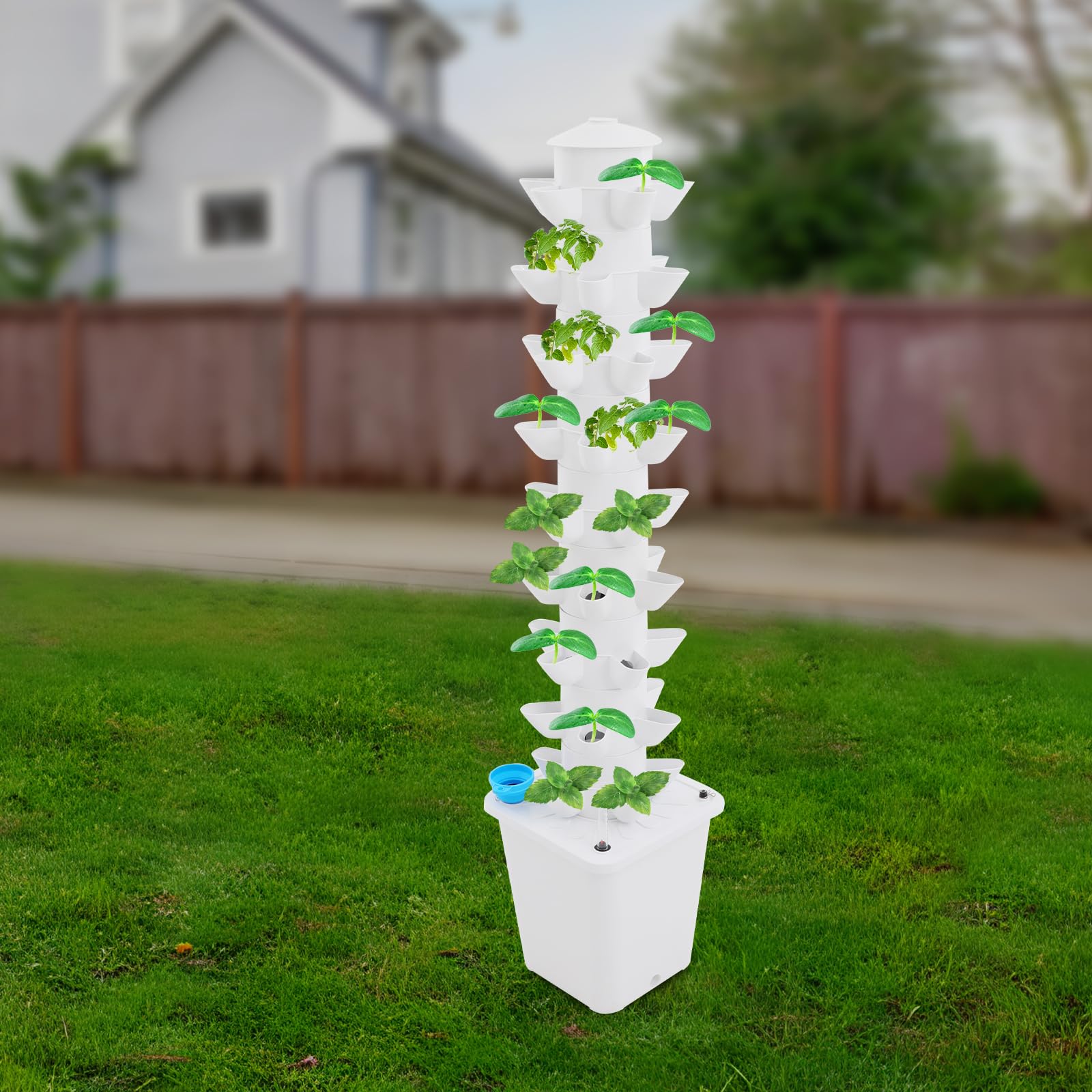 Torre hidropónica, ahorro de espacio, sistema de cultivo hidropónico para interiores