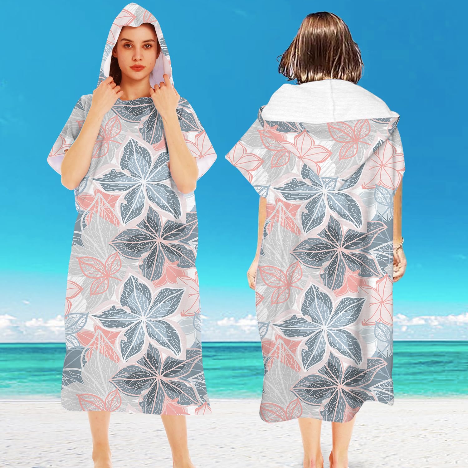 Poncho De Surf LOMTRATS - Séchage Rapide Microfibre - Serviette Changement Enfant - Plage, Piscine