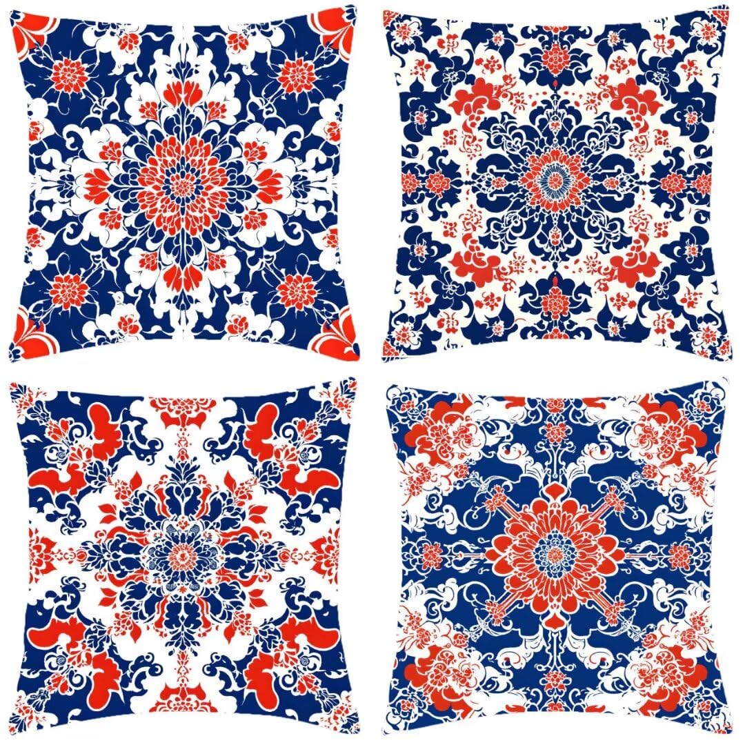 Fundas Cojines 50x50cm Juego de 4 Fundas de CojíN de Lino Fashion Funda Cojines de Sofá, Fundas de Cojines Funda de Almohada Cuadrado Decorativa Cojín de Sofá para SofáS, Camas, Sillas, Jardín, Coch