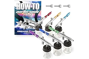 PZ-12XS Dual-Action Six Airbrush Set w/Carry Case