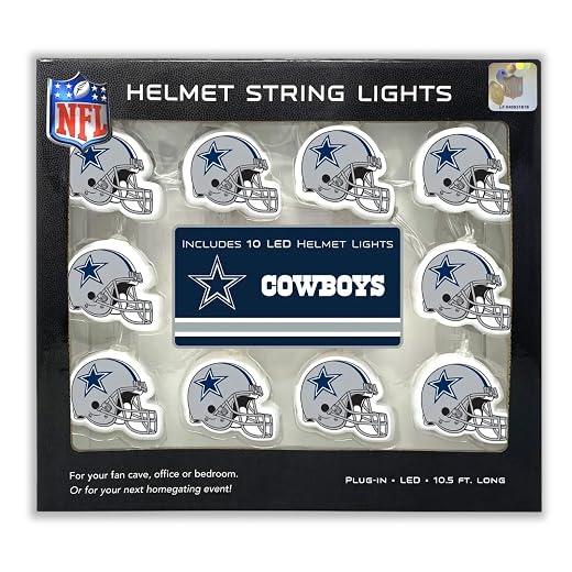 Party Animal NFL Dallas Cowboys LED Helmet String Lights