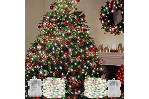 Echosari Christmas Fairy Lights: A 200 LED, 66 Ft Silver Wire Twinkle...
