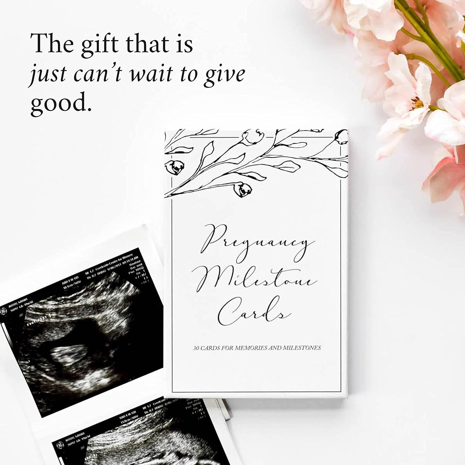 Pregnancy Milestone Cards (19+11) — First Trimester Essentials Announcement Sign - Birth Announcement Cards for New Moms
