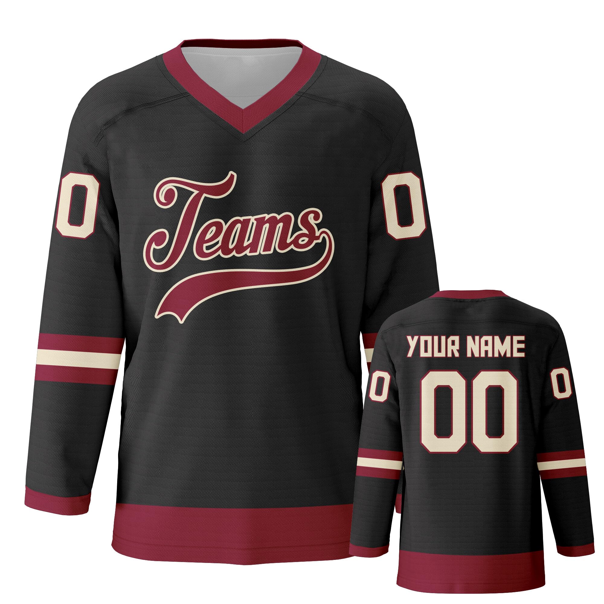 Customized Ice Hockey Jersey Personalized Team Solid Hockey Jersey Printed Stitched Hockey Jersey Men Women Youth Kids