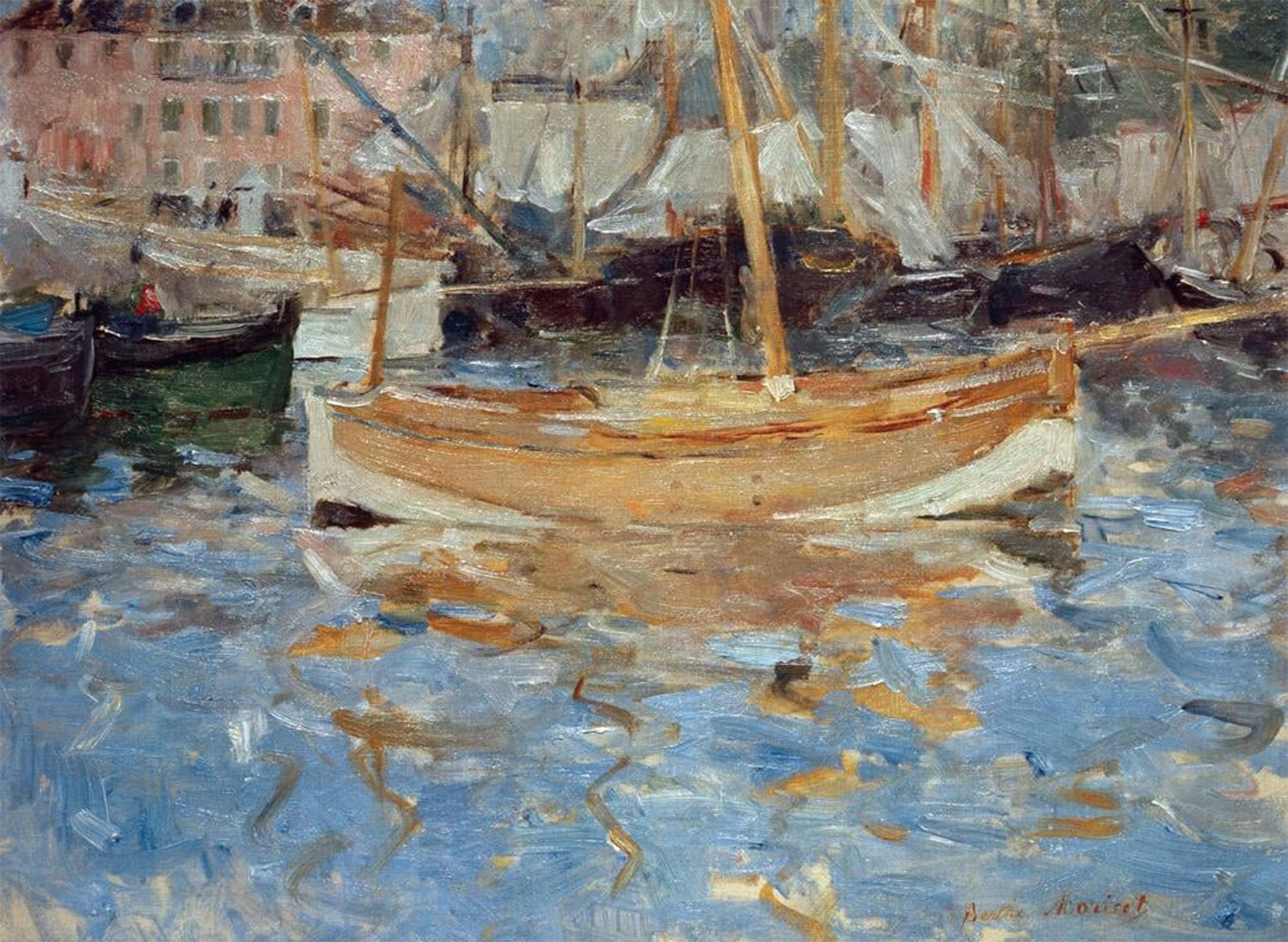 POSTERIIk Famous Animal Posters Vintage Picture the Port of Nice by Berthe Morisot Modern Wall Decor for Home Decor 60x90cm