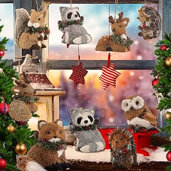 Amazon.com: Nature Vibe Sisal Woodland Animals Christmas