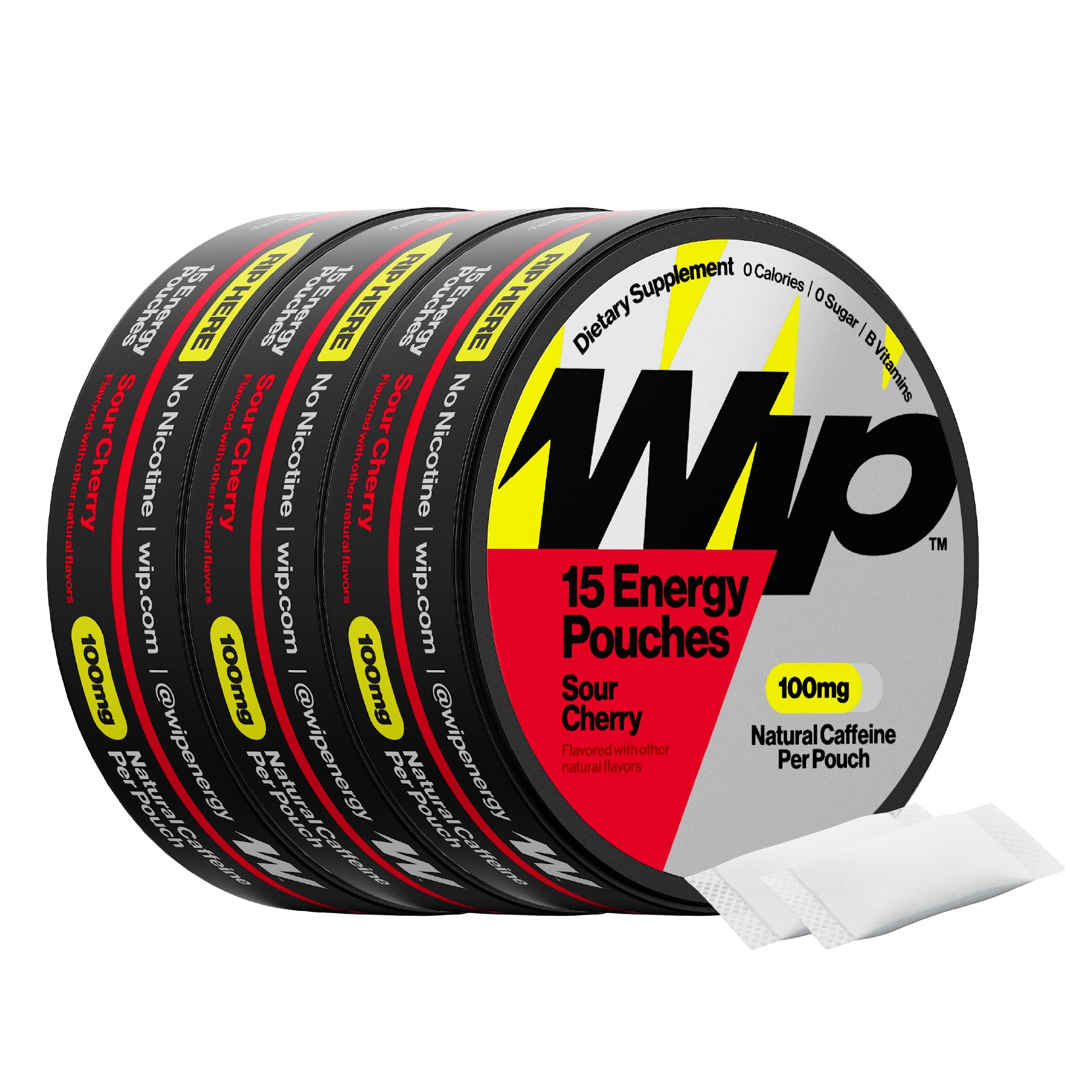 Amazon.com: Wip Energy Pouches, Travel Packs, Sugar Free, 100mg