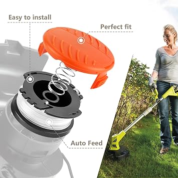 16 Pack Weed Eater String Compatible with Black+Decker, AF-100 0.065
