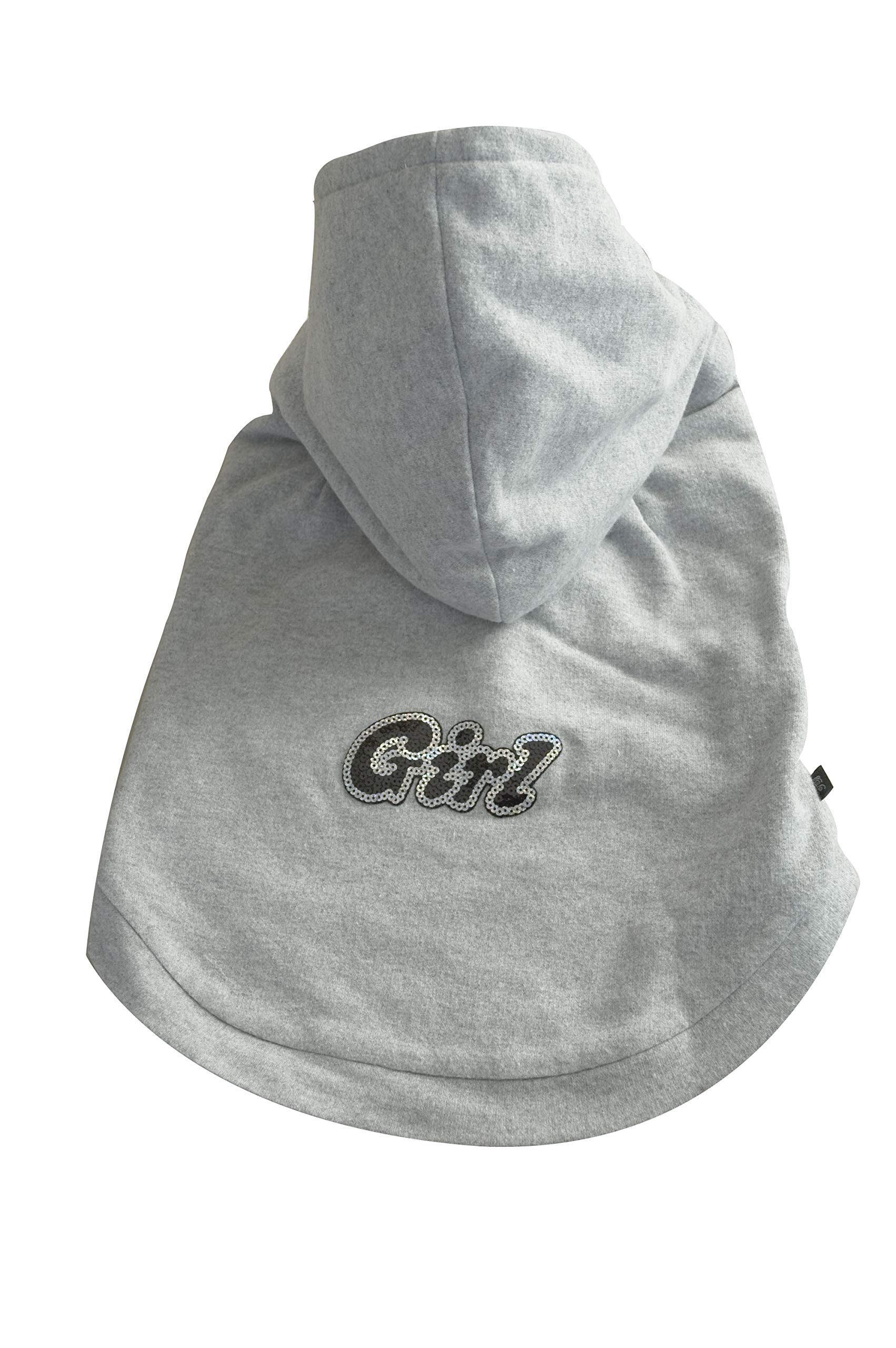 Trilly Tutti Brilli Betta Bulldog Sweatshirt with Thermal Application Girl, Grey, S