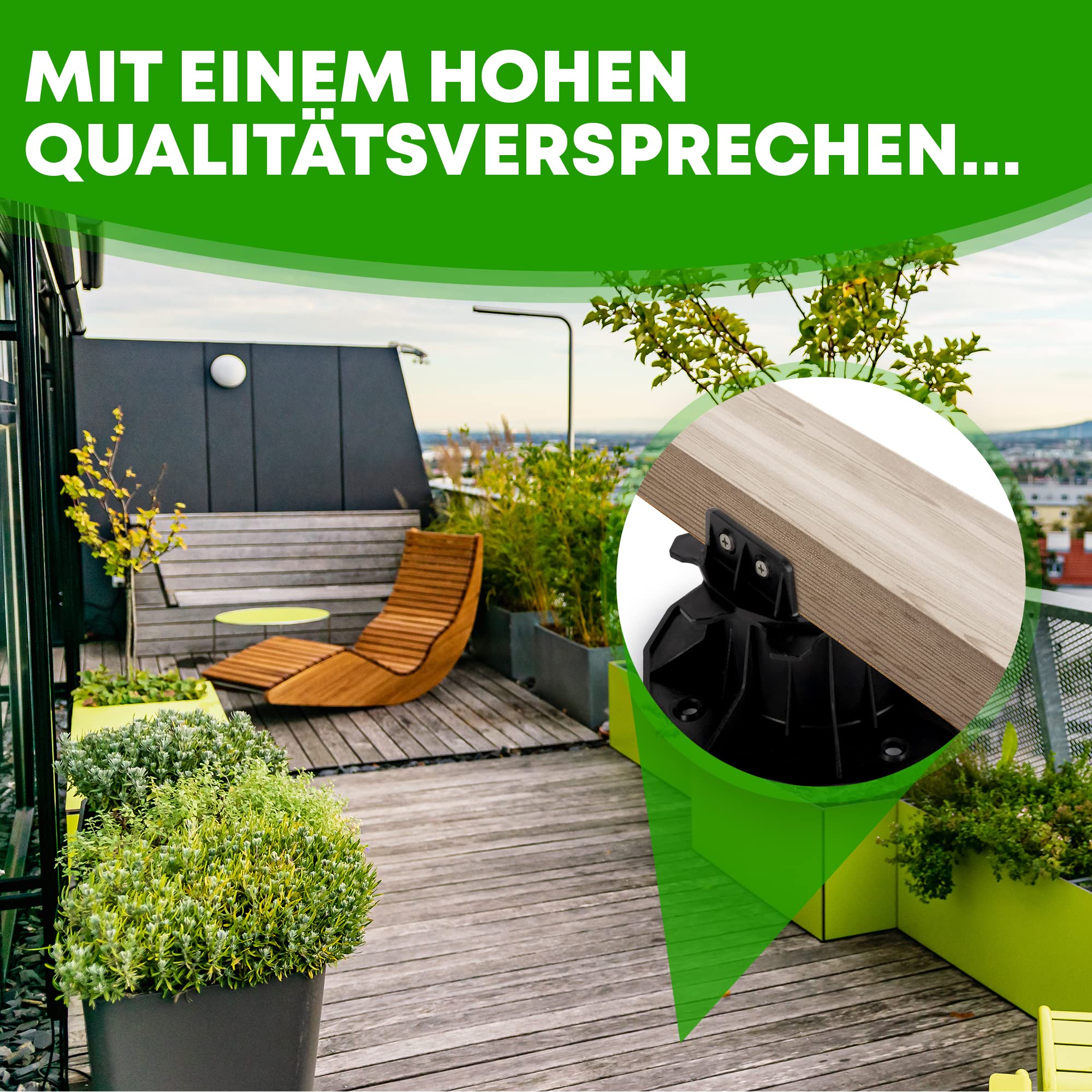Stelzlager 18-145 mm. z.B. für den Terrassenbau, höhenverstellbar (10, 65-145 mm.)