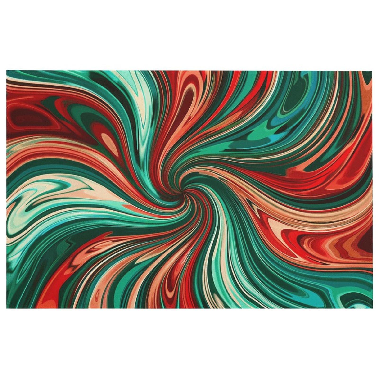 Tapis de sol moderne 60x40 cm de haute qualité, motif tourbillon haut de gamme