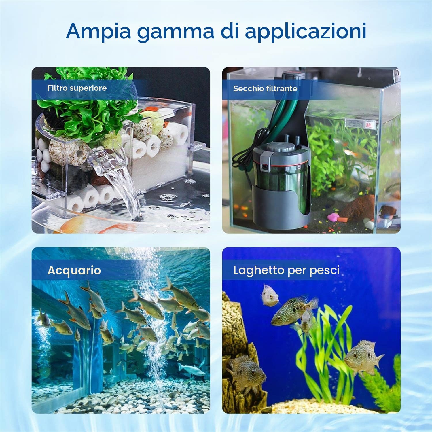 Nobleza Anelli Filtranti in Ceramica Filtro Biologico per Acquari 1000g