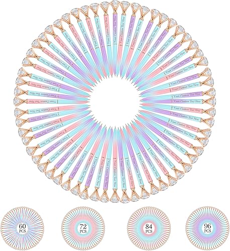 STREADVE 84 bolígrafos personalizados con nombre, bolígrafo de diamante personalizado con grabado gratuito, logotipo, texto, escritura suave,