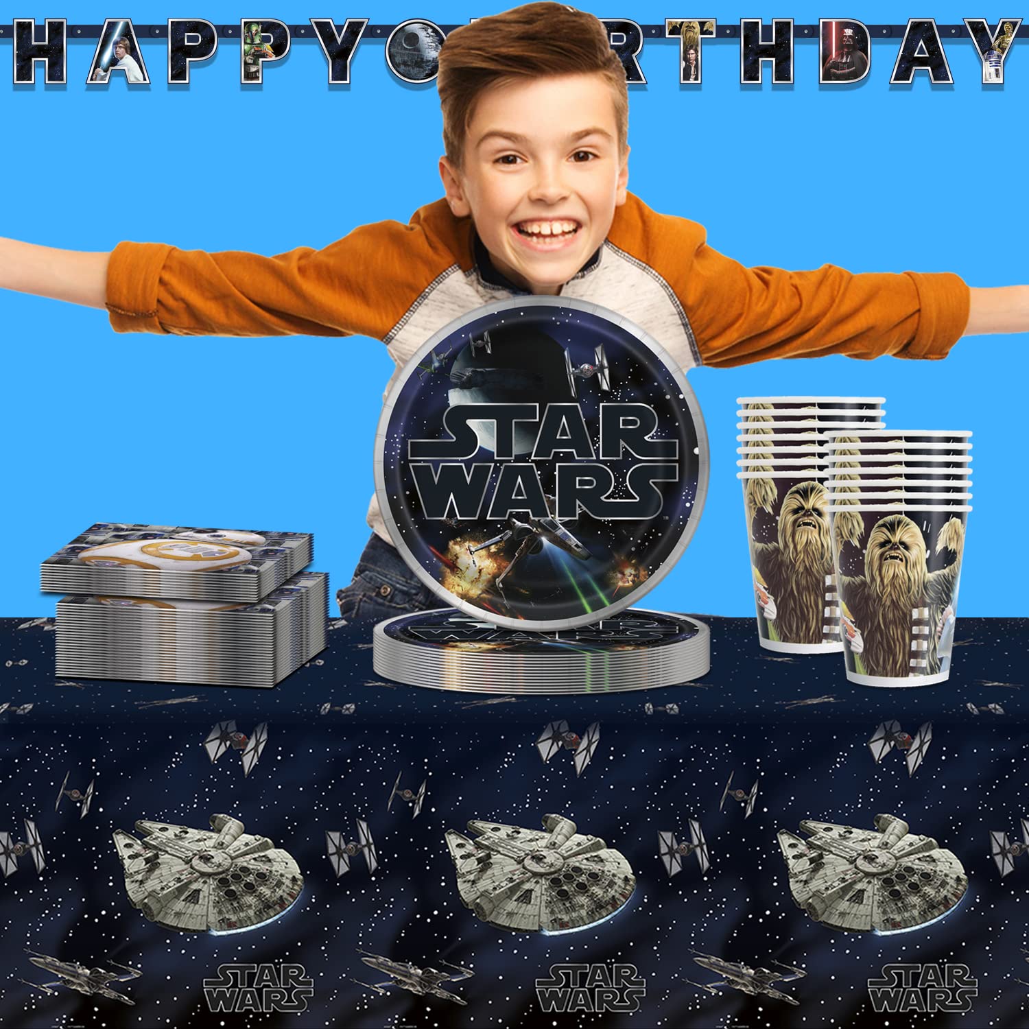 Amazon.co.jp: スターウォーズ パーティー用品 大きなプレート16枚 