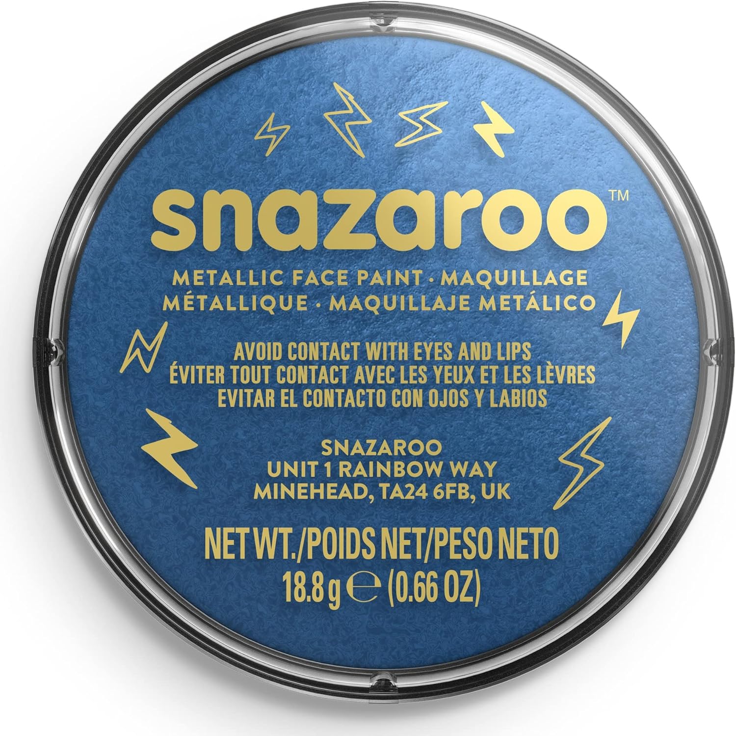 Snazaroo Metallic Face and Body Paint, 18.8g (0.66-oz) Pot, Electric Blue - Image 13
