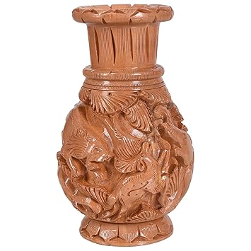 Craft Trade Wood Flower Vase (28 x 8 cm, Brown)