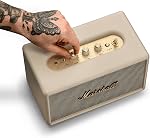 Marshall Acton III Bluetooth Home Speaker - Plug-in Bluetooth Speaker | Loud Stereo Sound with Bass and Treble Controls | 3.5 mm Aux Input - Cream