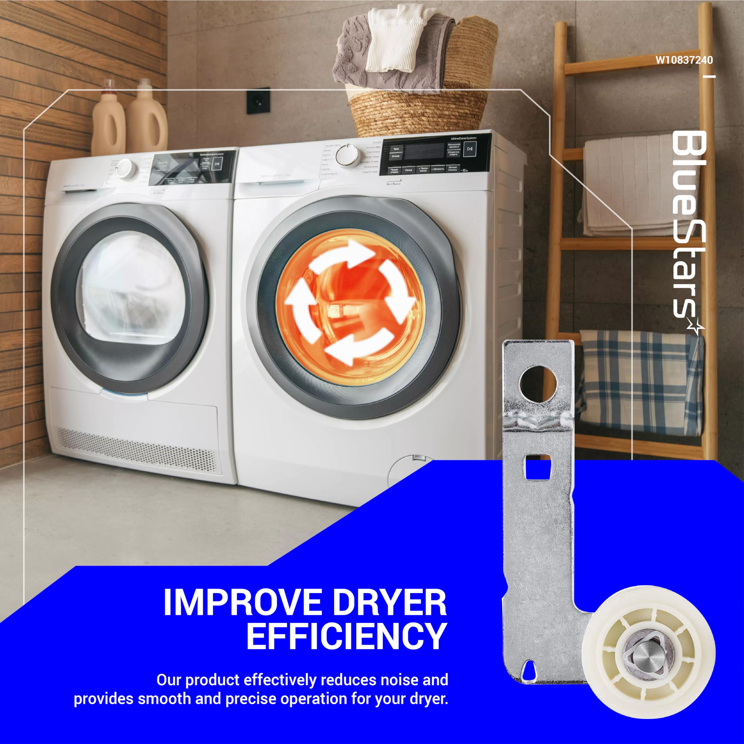 Amazon.com: BlueStars W10837240 Dryer Idler Pulley With Bracket  