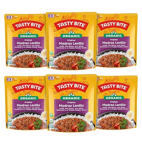 Tasty Bite Lentejas Madras indias, bolsas de 8.6 fl oz (paquete de 8)