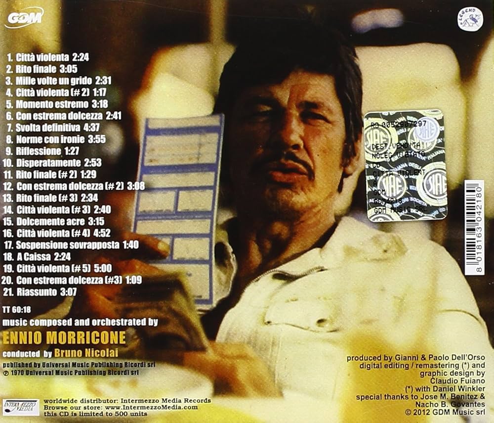 伊2LP Ennio Morricone Citta Violenta SUBOST011 Sub Ost /00660 Citta' Violenta (Vinyl): MORRICONE,ENNIO: Amazon.ca: Music