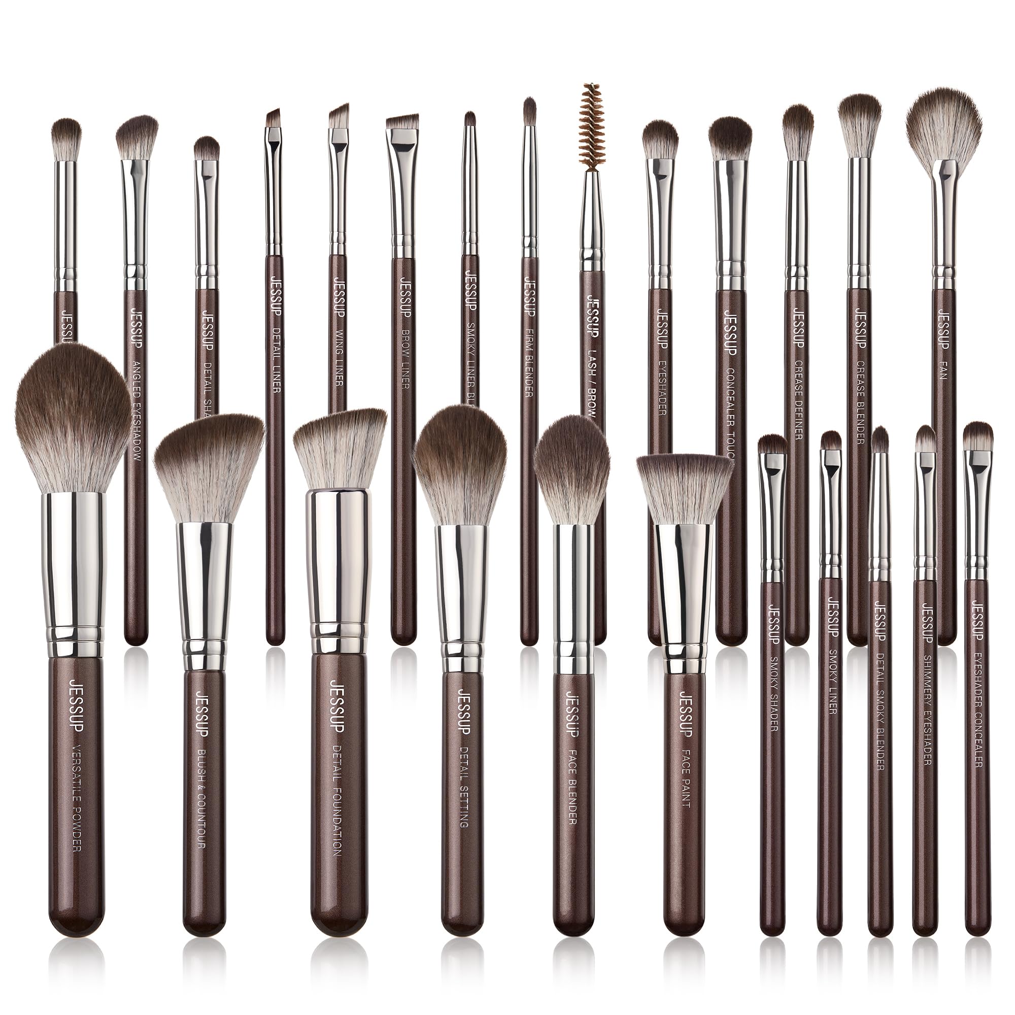Jessup Makeup Brushes Set Professional 25pcs Premium Synthetic Make up Brushes for Foundation Eyeshadow Blending Concealer Blush Contour Bronzer