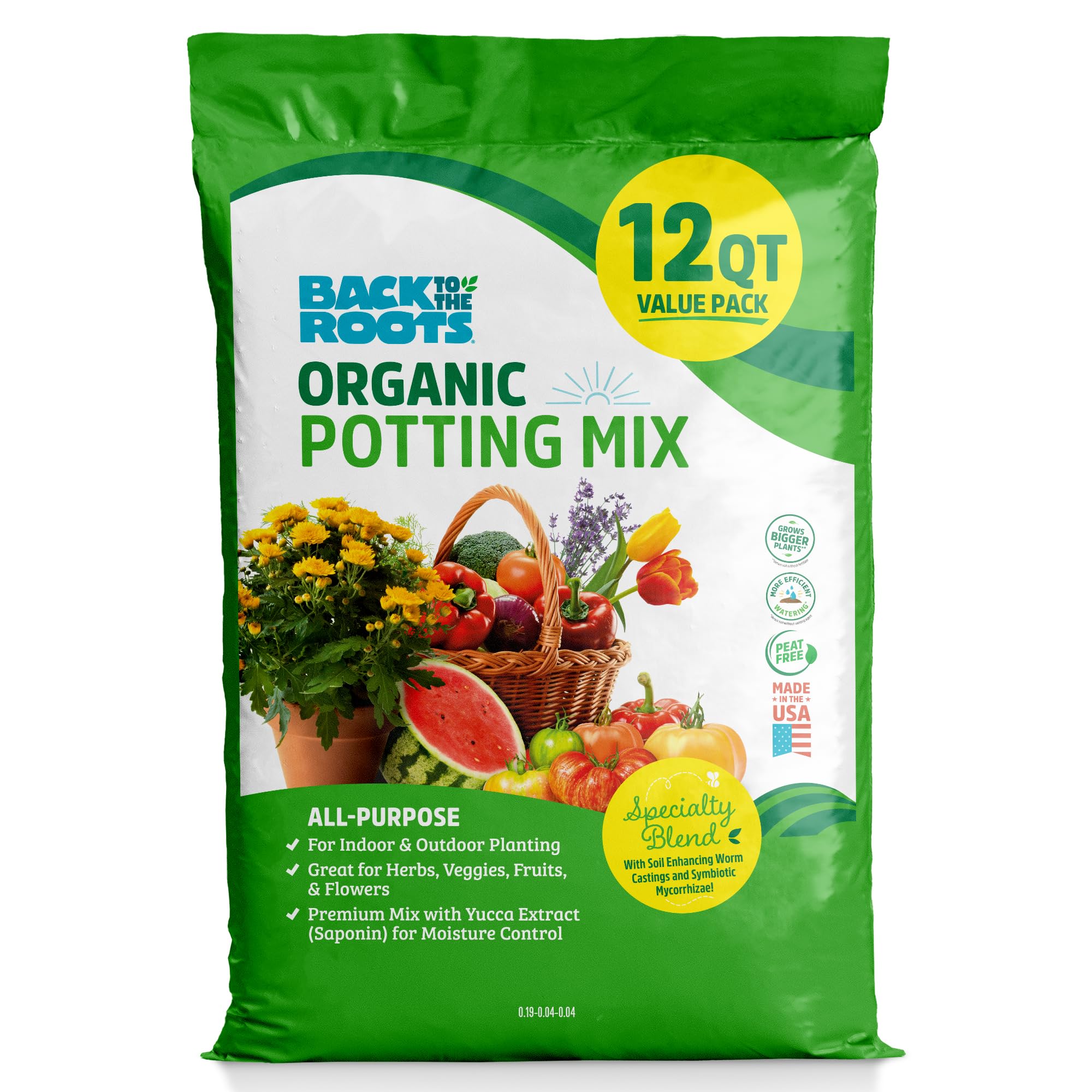 Back to the Roots All-Purpose Potting Mix 6 Quarts