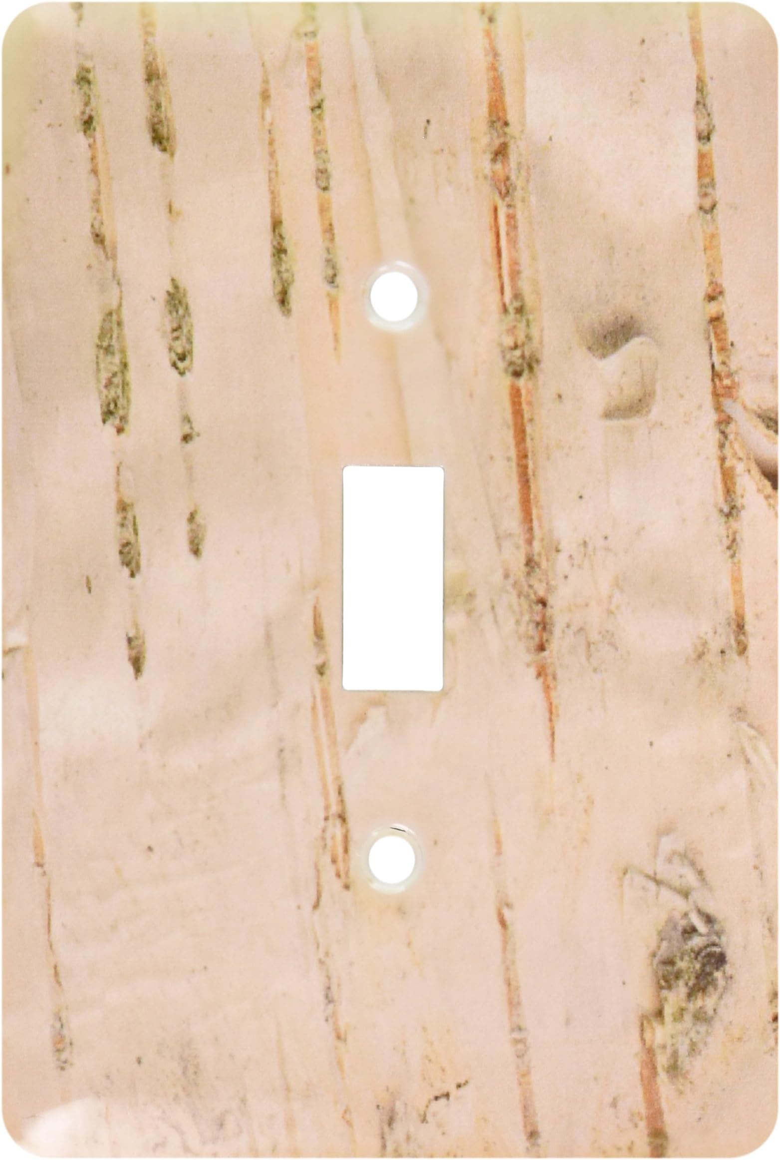 3dRose lsp_48178_1 Natural White Tree Bark Toggle Switch