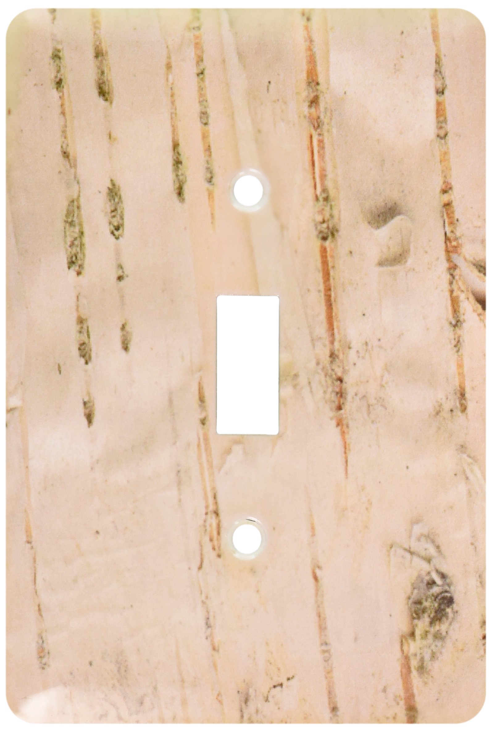 3dRose lsp_48178_1 Natural White Tree Bark Toggle Switch