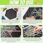 Family Table Game, Geometric Chess Game, Chess Board Game Set, Desktop Interactive Game for Kids Adult Family Party Valentines Day Gifts, 2-4 Players