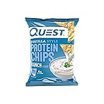 Quest Nutrition Tortilla Style Protein Chips, Ranch, Baked, 19g Protein, 4g Net Carb, Low Carb, Gluten Free, 1.1 Ounce (Pack of 12)