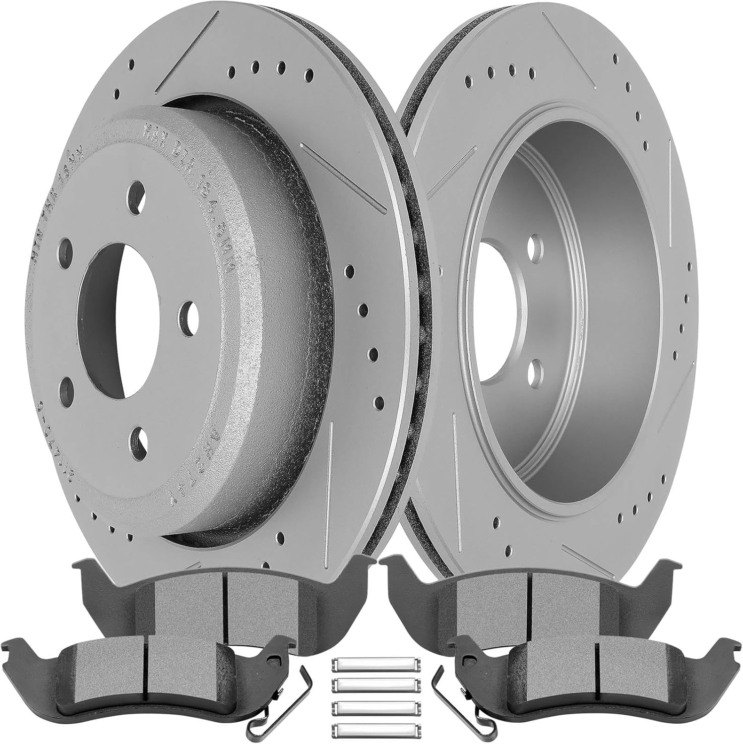 SCITOO Rear Brake Kits 54105 Brake Rotors & D1040-7944 Brake Pads Fit For Ford For Crown Victoria 2003-2011,For Mercury For Grand Marquis 2003-2010,For Mercury For Marauder 2003-2004