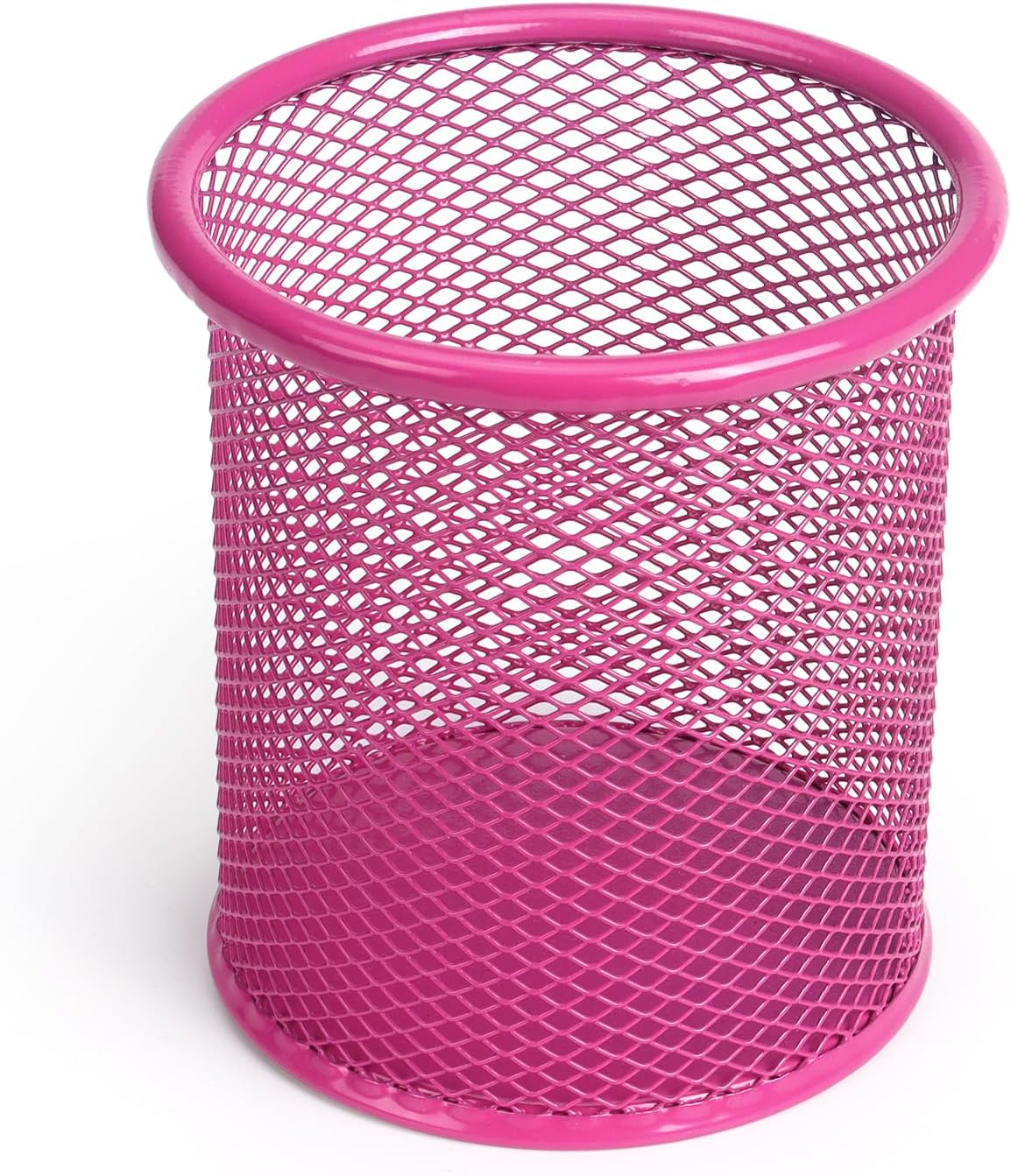 TamakiPen Holder Cup for Desk, Wire Mesh Pencil Cup Holder for Desk Office Pen Organizer (Pink)
