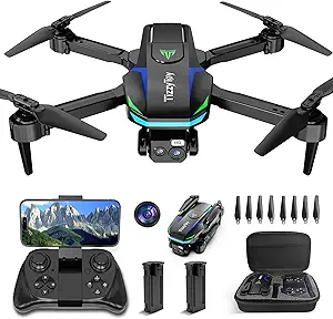 Drone with Dual 1080P FHD Cameras for Beginners, Adults & Kids, WiFi FPV, Under 249g, 90° Adjustable Shock-Absorbing Lens, 26-Min Flight, Headless Mode, Altitude Hold, Auto Power-Off, 2.4G Transmission, Foldable — RC Quadcopter Gift