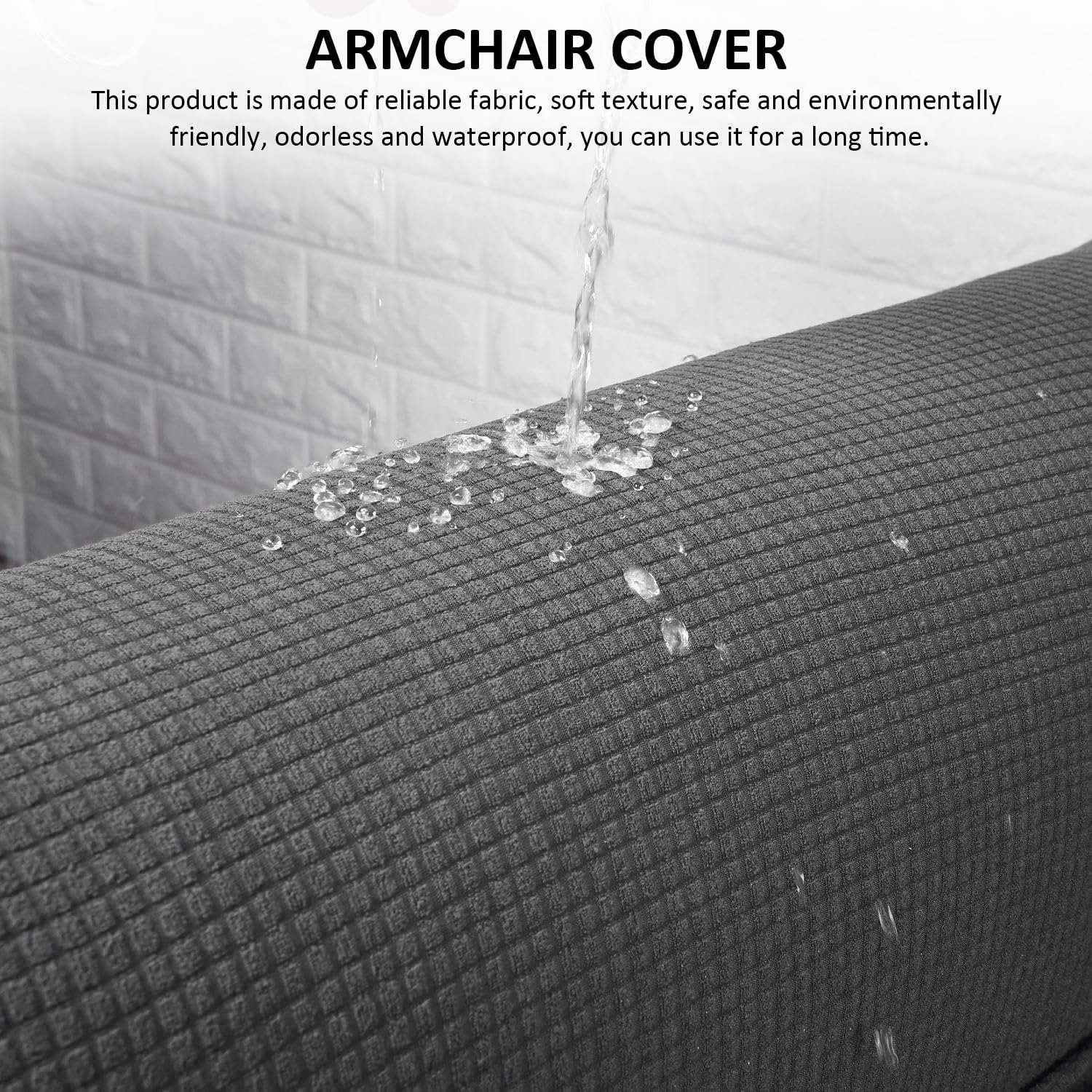 Copribraccioli Per Divano Grigi - Tessuto Elasticizzato Antiscivolo Per Protezione E Decorazione - Foto 6