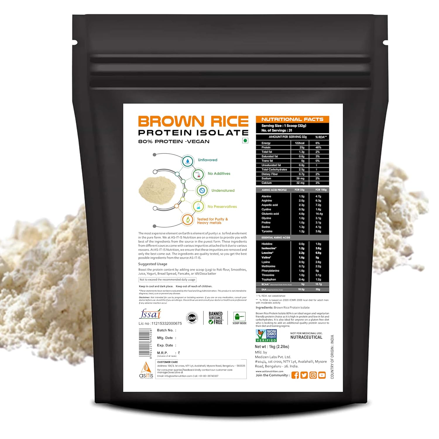 Buy Now As-It-Is Nutrition Brown Rice Protein 80% | Designed As Meal... 1 Buy Now As-It-Is Nutrition Brown Rice Protein 80% | Designed As Meal...