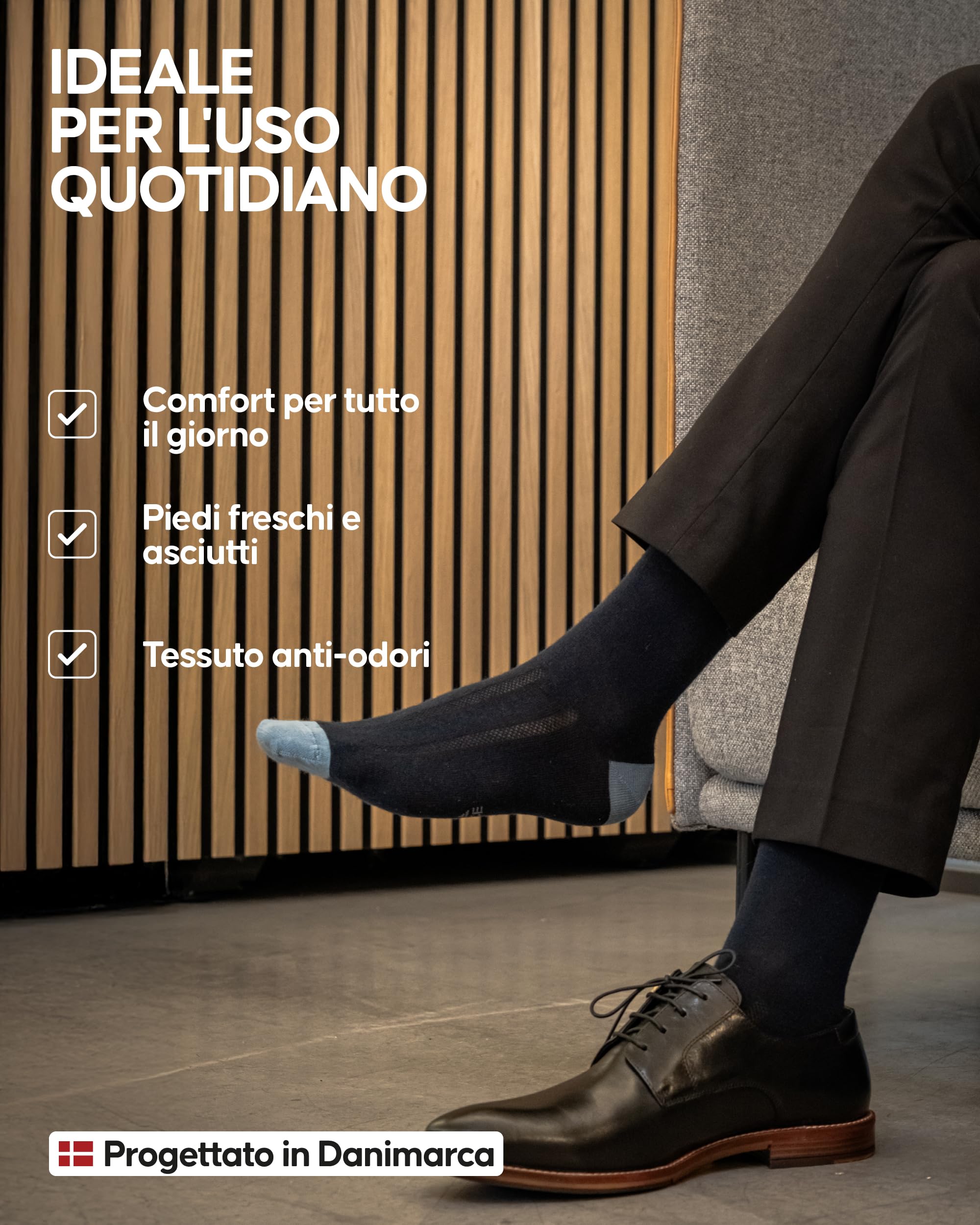 DANISH ENDURANCE Calze Trekking in Lana Merino, Anti-Vescica, Calzini Escursionismo da Uomo, Donna, Bambino, 3 Paia