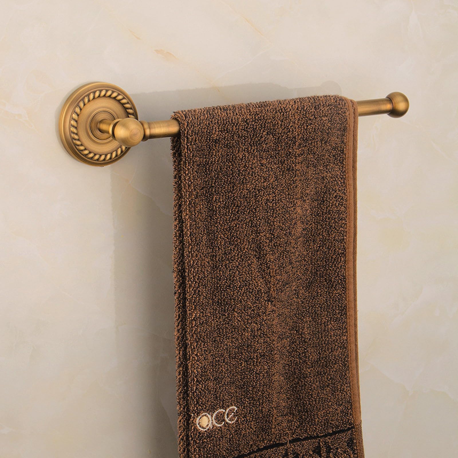 All-Copper European-Style Antique Bathroom Storage Pendant, Towel Bar