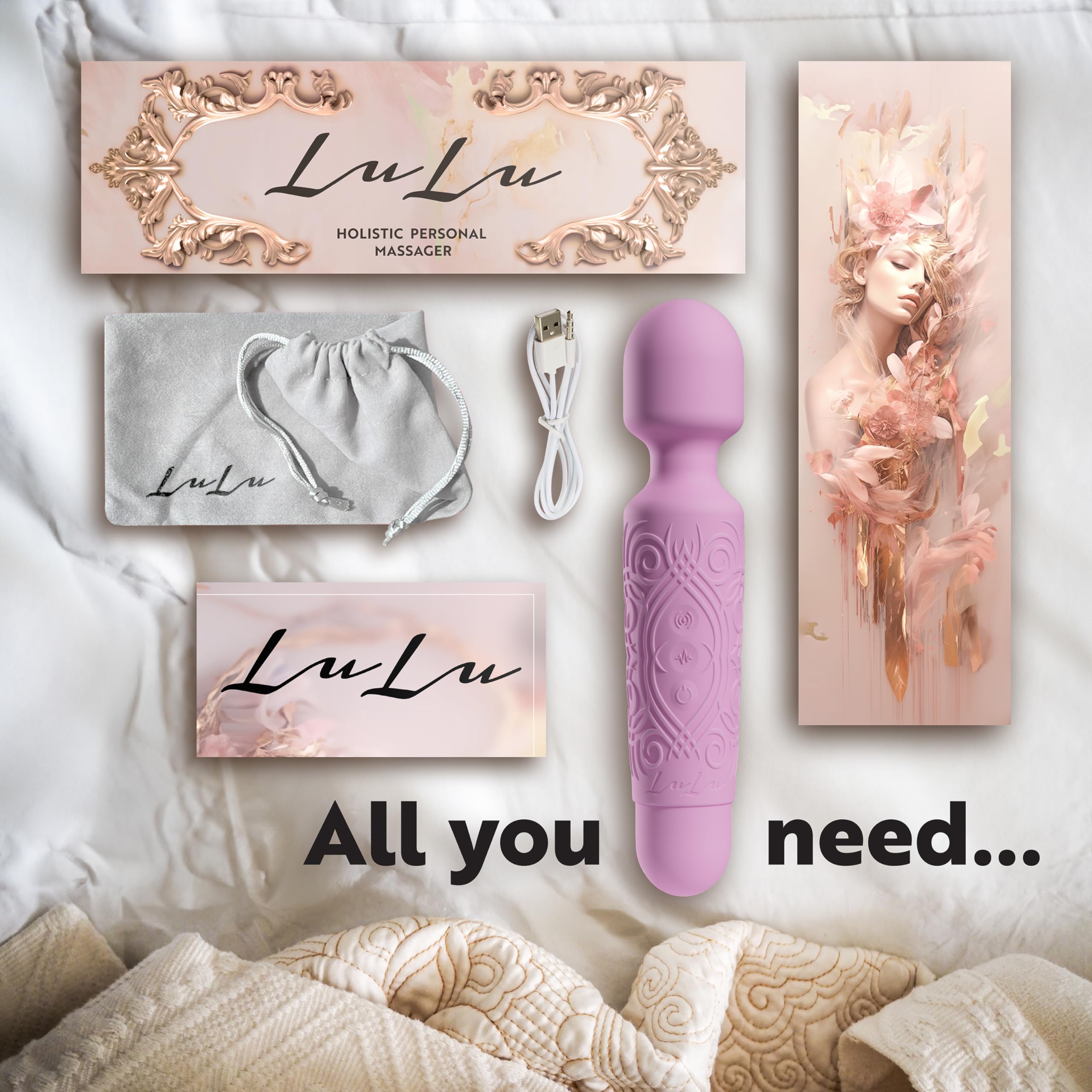 Amazon.com: LuLu Wand Vibrator for Women - Powerful Magic Wand Massager  Rechargeable Waterproof Silent - Mini Vibrating Wand Sex Toy with Strong  Vibrations for Clitoral Stimulation : Health & Household