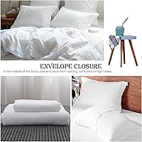 Vista 4 de Simple&Opulence Juego de funda de edredón 100% lino, 2 piezas, estilo básico, de lino lavado francés, color sólido, suave, transpirable, con cierre