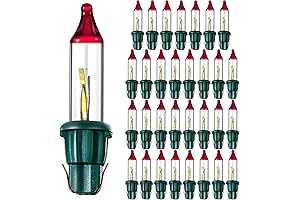 Clear Flasher Mini Light Bulbs for Christmas Lights - 0.425 Watt