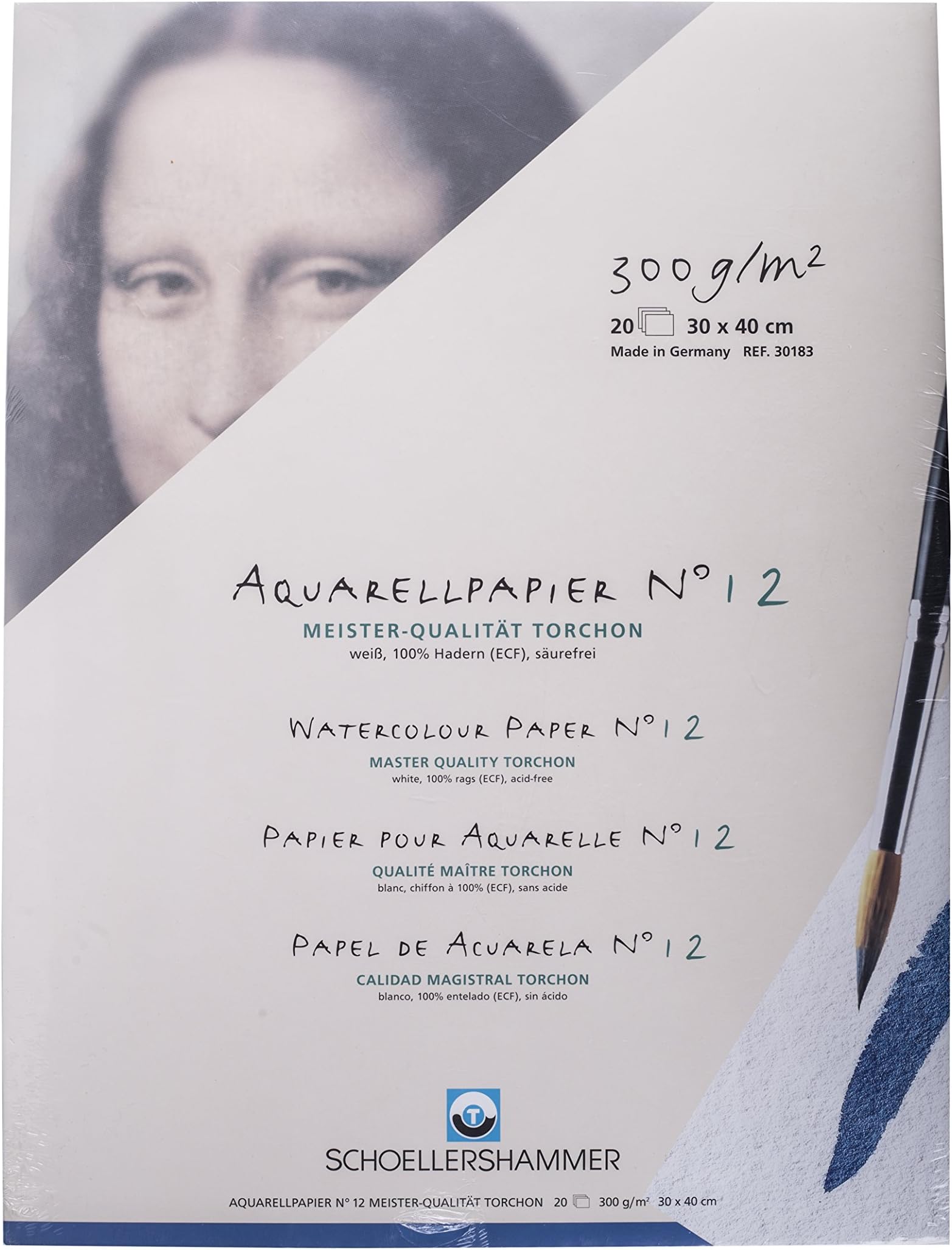 Schoellershammer Torchon No. 12 Artists Water Colour Block (30 x 40 cm) 300 GSM