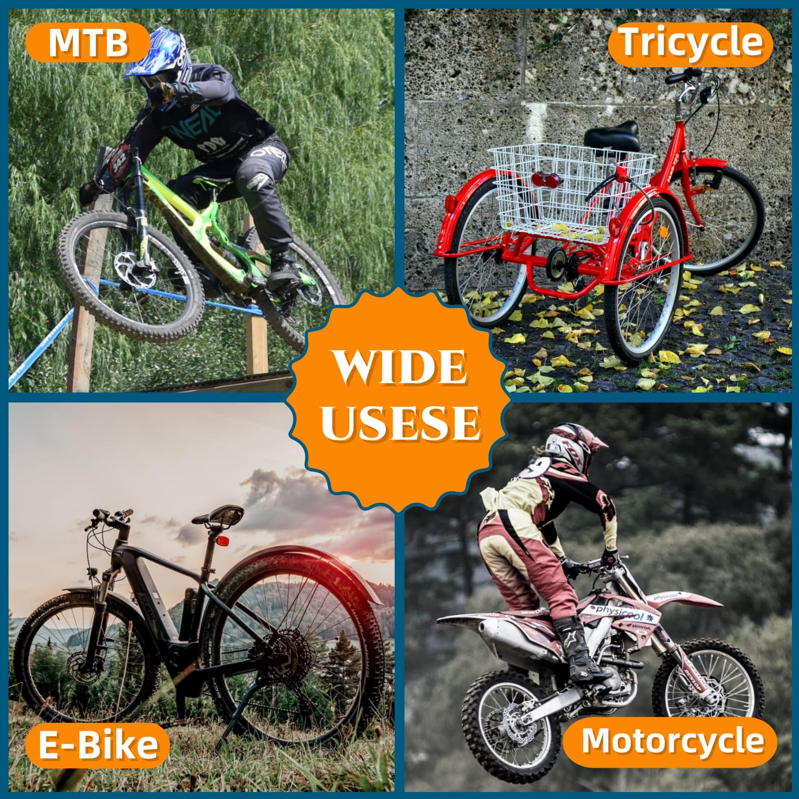 Lot de 40 rayons de vélo 10 G 3 mm pour vélo électrique, moto, tricycle, roue de 55 mm à 230 mm avec embouts argentés